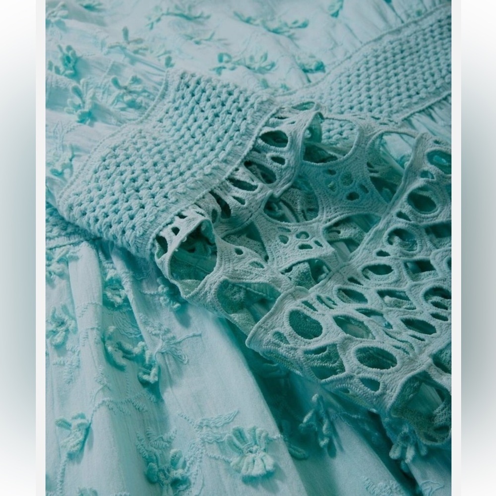 BOSTON PROPER MIXED MEDIA LACE DRESS NET Sz S - Picture 4 of 11